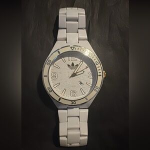 ADIDAS 50mm White Nylon Mineral Women's Watch